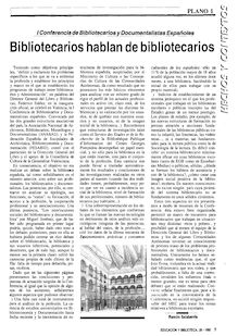 I Conferencia de Bibliotecarios y Documentalistas Españoles