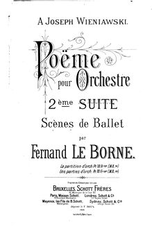Partition complète, Scènes de Ballet, Op.9, Poème d Orchestre, 2me Suite: Scene de Ballet