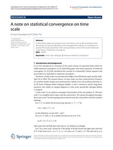 A note on statistical convergence on time scale