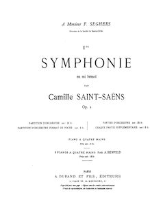Partition complète, Symphony No.1, Op.2, E♭, Saint-Saëns, Camille
