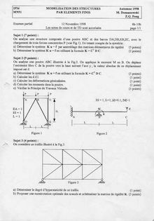 Modélisation des structures par éléments finis 1998 Génie Mécanique et Conception Université de Technologie de Belfort Montbéliard