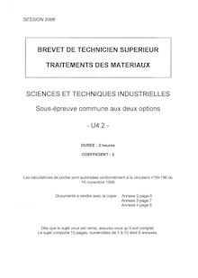 Btstm sciences techniques industrielles 2006