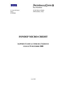 Rapport d audit FONDEP 2008 Version du 15 06 09 