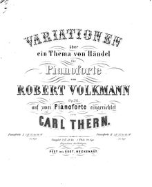 Partition Piano 2, Variationen über ein Thema von Handel, Op.26