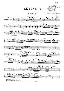 Partition de violoncelle, Serenata, Op.34, BV 196, G minor