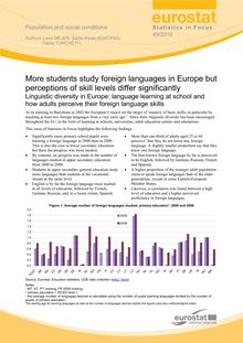 More students study foreign languages in Europe but perceptions of skill levels differ significantly
