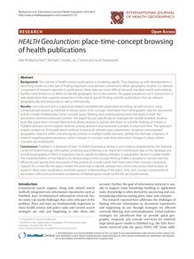 HEALTH GeoJunction: place-time-concept browsing of health publications