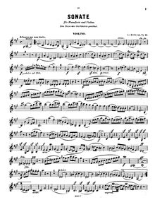 Partition de violon (alternate), violoncelle Sonata No.3
