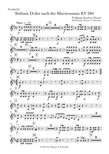 Partition trompette 1/2 (C), Piano Sonata No.6, Dürnitz Sonata, D major