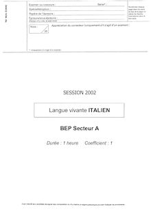 Italien 2002 BEP - Productique mécanique