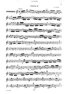 Partition violons II, Concerto pour 2 violons, Double Concerto, D minor