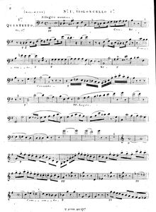 Partition violoncelle 1, 3 corde quintettes (Nos. 1-3), Op.1, Onslow, Georges