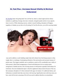 XL Test Plus – Natural Male Enhancement Testosterone Booster?