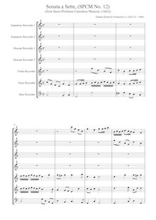 Partition complète (2 sopraninos to basse), Sacro-profanus concentus musicus fidium aliorumque instrumentorum