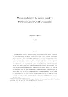 Merger simulation in the banking industry the Crédit Agricole Crédit Lyonnais case