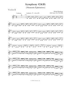 Partition violons II, Symphony No.24, C major, Rondeau, Michel par Michel Rondeau