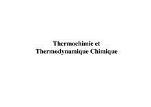 Thermochimie et