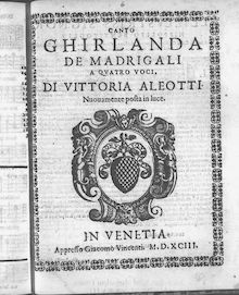 Partition Canto, Ghirlanda de Madrigali a 4 voci, Garland of Madrigals for 4 voices