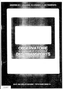 Les transports en France 1960-1984. : A. [L ]environnement socio-économique.