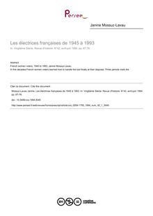 Les électrices françaises de 1945 à 1993 - article ; n°1 ; vol.42, pg 67-76