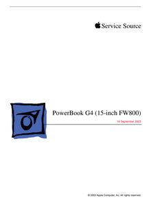 Service Source PowerBook G4 (15-inch FW800)