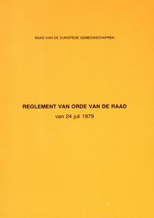 Reglement van orde van de Raad van 24 juli 1979