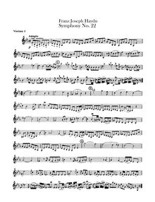 Partition violons I, Symphony No.22 en E-flat, Der Philosoph, Sinfonia No.22