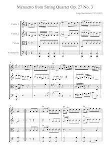 Partition complète, 6 corde quatuors, G.189-194 (Op.24), Sei Quartetti concertanti par Luigi Boccherini