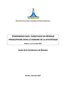 Coordination de l’assistance technique statistique pour les pays  africains francophones