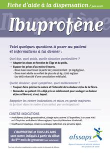 Fiche d aide à la dispensation de l ibuprofène 01/07/2008