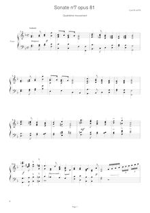 Partition I, Andante, Piano Sonata No.7, Hungarian Sonata, Plante, Cyril