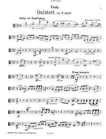 Partition de viole de gambe, Piano quintette, Op.39, Quintett für Pianoforte, 2 Violinen, Viola und Violoncell, Op.39