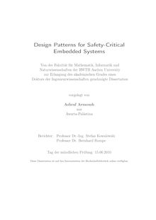 Design patterns for safety-critical embedded systems [Elektronische Ressource] / vorgelegt von Ashraf Armoush