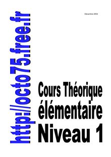 Cours theorique elementaire N1