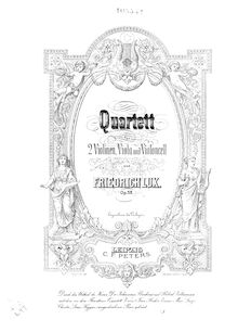 Partition violon 1, corde quatuor, Op.58, D minor, Lux, Friedrich