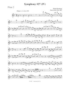 Partition flûte 2, Symphony No.27, B-flat major, Rondeau, Michel