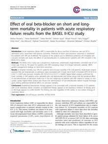 Effect of oral beta-blocker on short and long-term mortality in patients with acute respiratory failure: results from the BASEL-II-ICU study