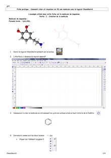 Fiche pratique Comment créer et visualiser en 3D une molécule avec le logiciel ChemSketch
