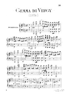 Partition complète, Gemma di Vergy, Tragedia lirica, Donizetti, Gaetano par Gaetano Donizetti