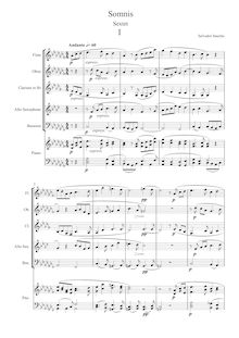 Partition complète (aussi Piano), Somnis, windquintet avec sax et piano