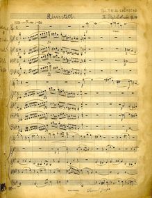 Partition Score, pp.1-16 (Manuscript), quintette pour clarinette et cordes, Op.44