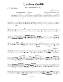 Partition Basses, Symphony No.16, Rondeau, Michel par Michel Rondeau