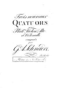 Partition flûte, 3 flûte quatuors, Op.45, Trois nouveaux quatuors pour flûte, violon, alto et violoncelle