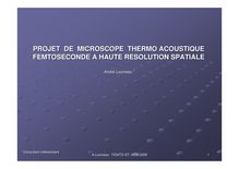 PROJET D INSTRUMENT THERMOACOUSTIQUE FEMTOSECONDE