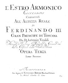 Partition violons II (concertato e ripieno), Concerto pour 2 violons et violoncelle en D minor, RV 565