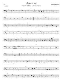 Partition viole de basse, Sonetto di Papa Urbano Ottavo, Heredia, Pedro de