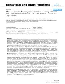 Effects of stimulus-driven synchronization on sensory perception