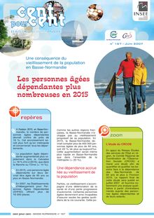 Une conséquence du vieillissement de la population en Basse-Normandie - Les personnes âgées dépendantes plus nombreuses en 2015 