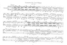 Partition complète, Brandenburg Concerto No.2, F major, Bach, Johann Sebastian