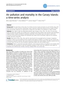 Air pollution and mortality in the Canary Islands: a time-series analysis